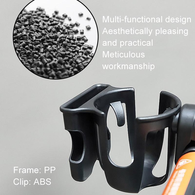 Universal Adjustable Stroller Cup Phone Holder Accessory With Bottle Rack 5
