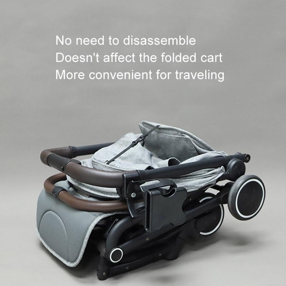 Universal Adjustable Stroller Cup Phone Holder Accessory With Bottle Rack 8