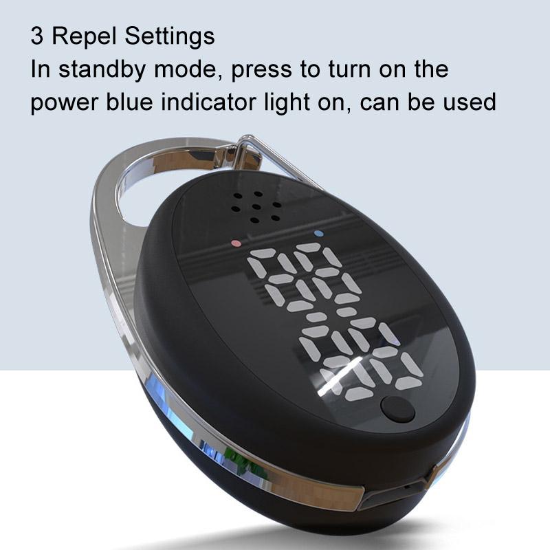 Portable Ultrasonic Mosquito Repeller USB Rechargeable Outdoor Insect Protection