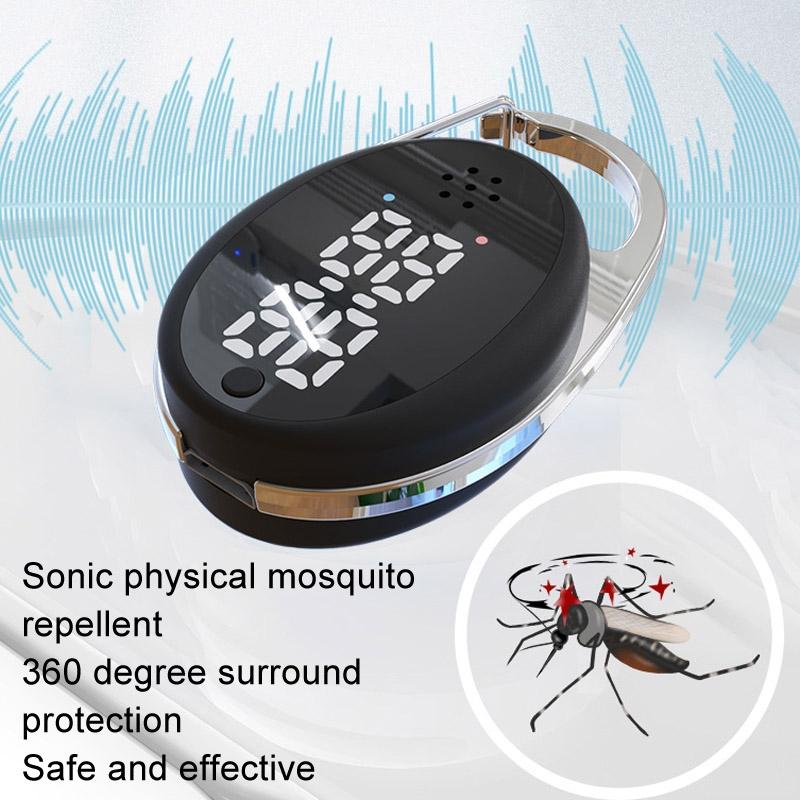 Portable Ultrasonic Mosquito Repeller USB Rechargeable Outdoor Insect Protection