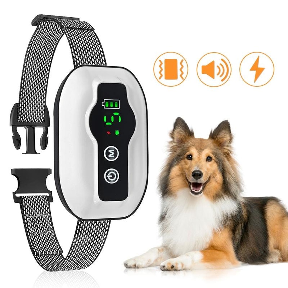 Smart AntiBarking Dog Collar Waterproof With Adjustable Sensitivity 3 Training Modes 0