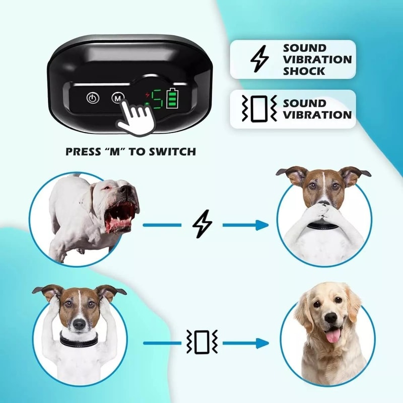 Smart AntiBarking Dog Collar Waterproof With Adjustable Sensitivity 3 Training Modes 2