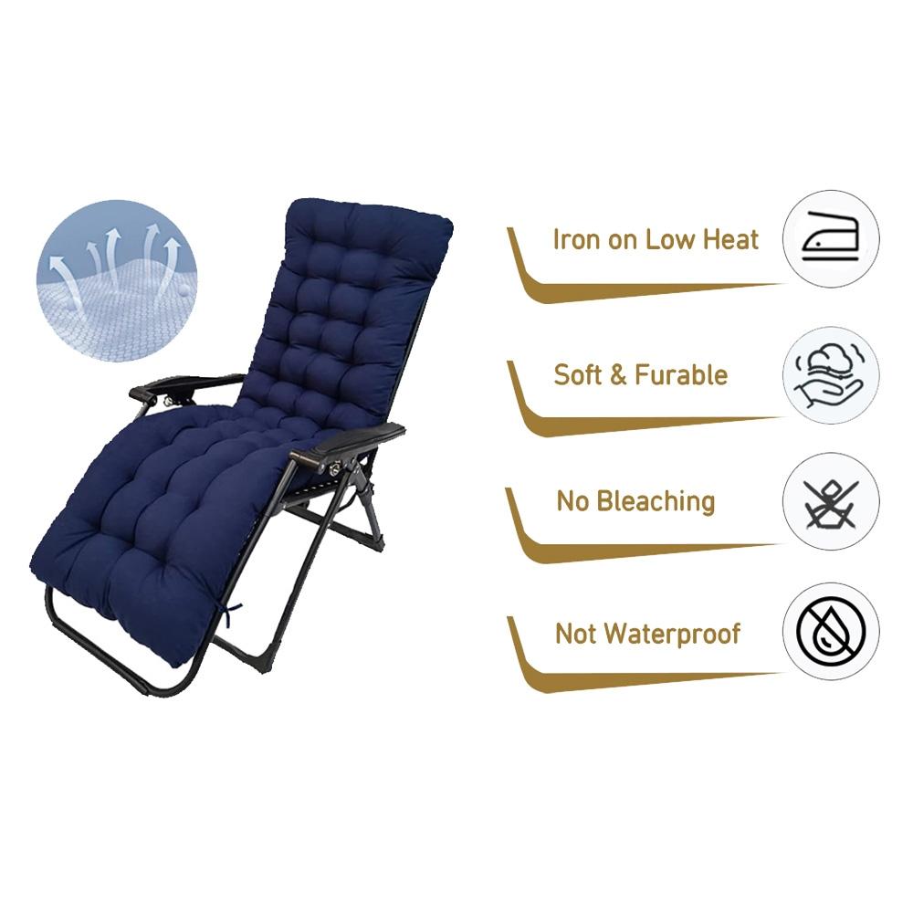 Thickened SlipOn Recliner Cushion For Garden Home Chairs 3