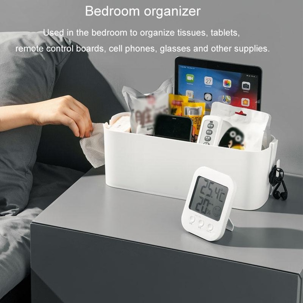 Space Saving Dormitory Bedside Hanging Storage Organizer Shelf 6