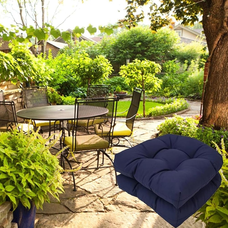 Premium Garden Patio Rattan Chair Cushion With Thick Waterproof Soft Padding 1