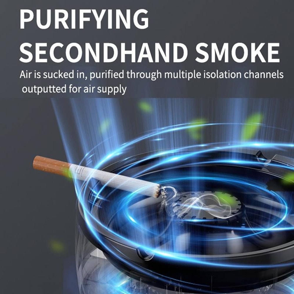 Portable Car Air Purifier Rechargeable Ashtray For Smoke Removal 8