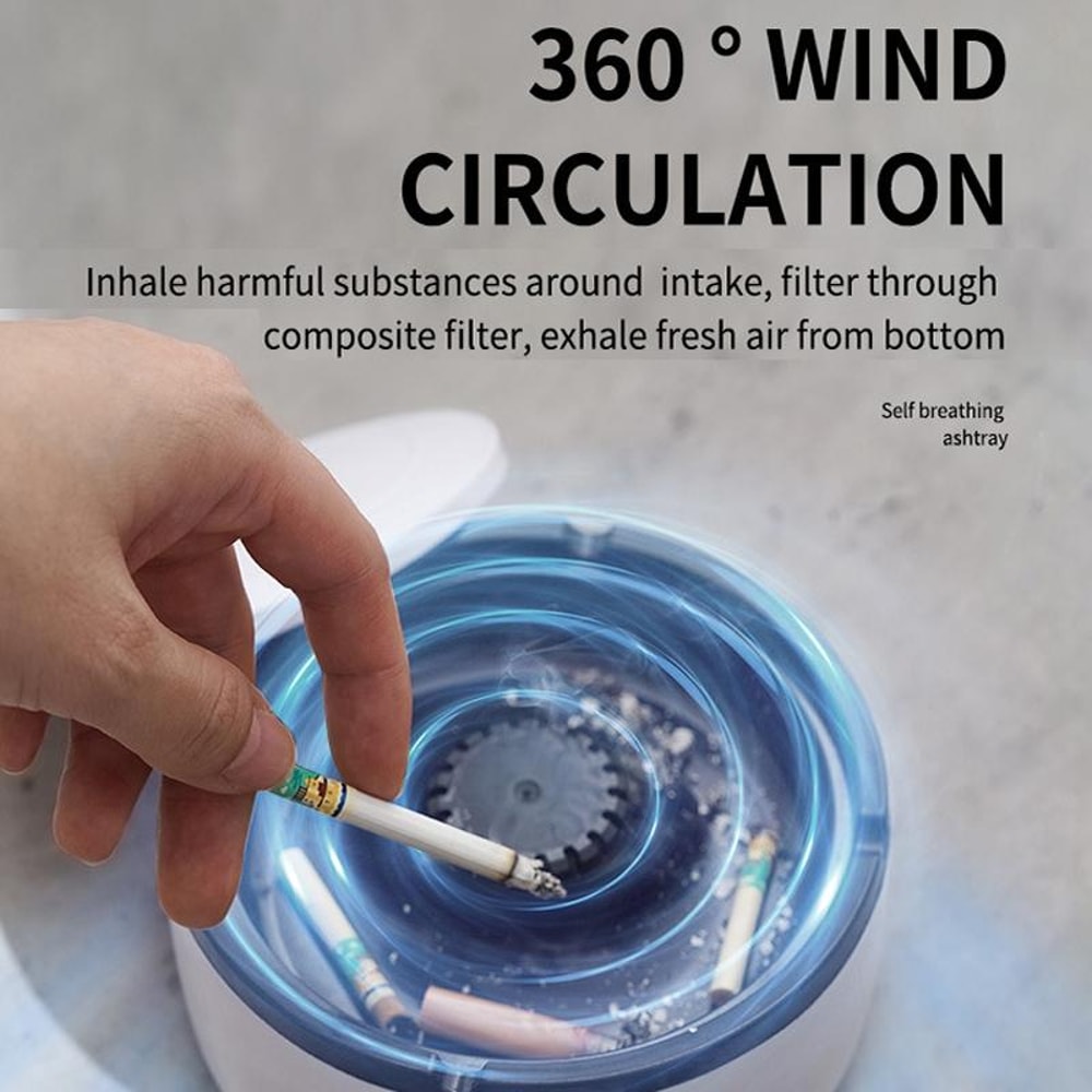 Portable Car Air Purifier Rechargeable Ashtray For Smoke Removal 10
