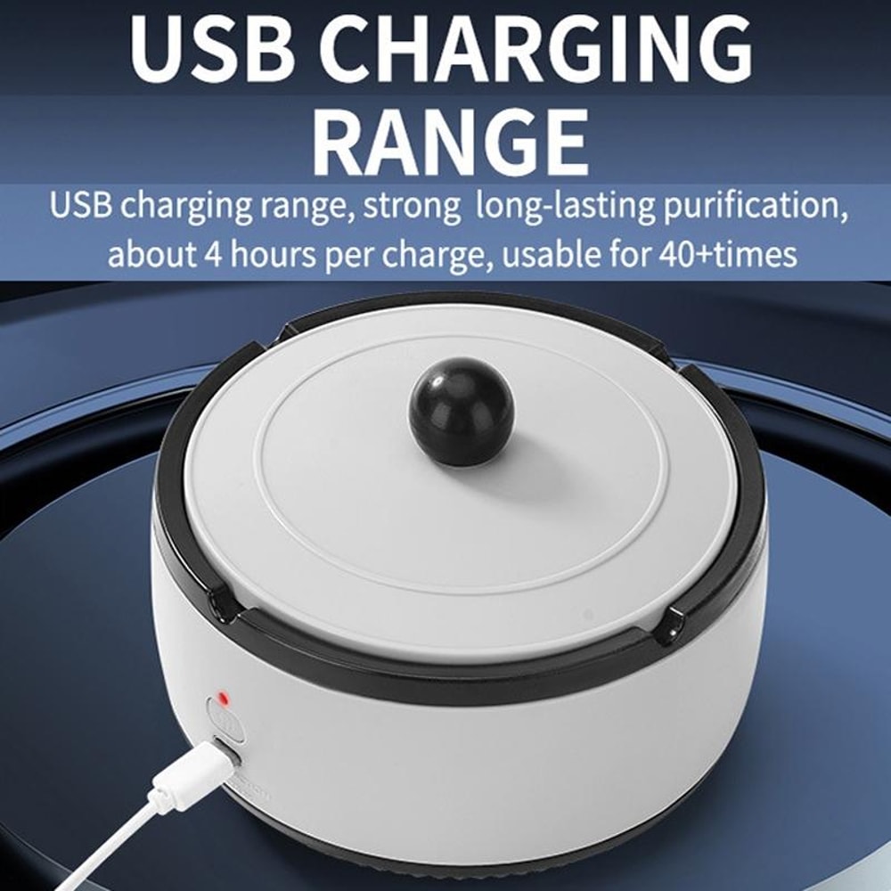 Portable Car Air Purifier Rechargeable Ashtray For Smoke Removal 14