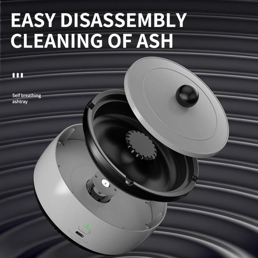 Portable Car Air Purifier Rechargeable Ashtray For Smoke Removal 3