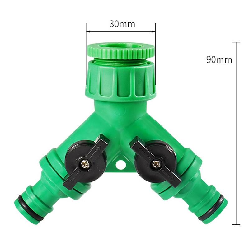 Heavy Duty Garden Hose Splitter With Quick Connect Hose Valve And Dual Shut Off Control 2