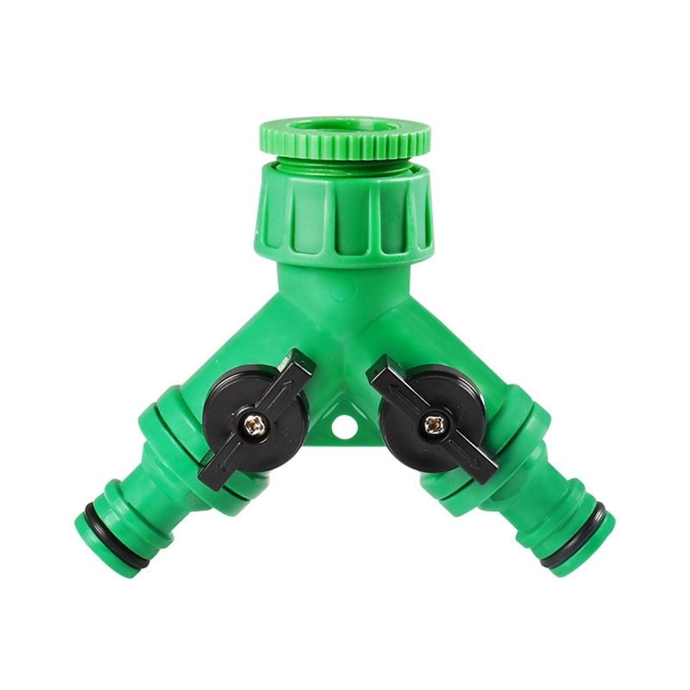 Heavy Duty Garden Hose Splitter With Quick Connect Hose Valve And Dual Shut Off Control 5
