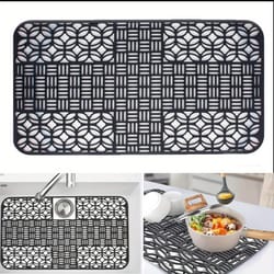 premium cuttable silicone sink mat & dish drainer pad for kitchen cabinets
