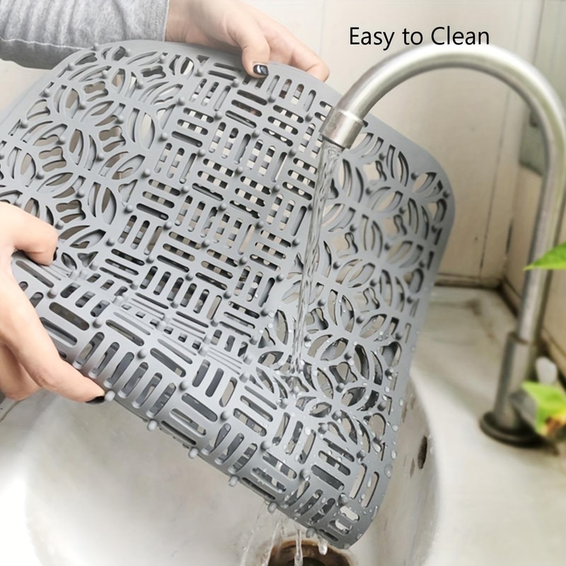 Premium Cuttable Silicone Sink Mat Dish Drainer Pad For Kitchen Cabinets 1