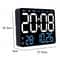 Smart LED Digital Wall Clock With Temperature Display Auto Dimming Silent Alarm 2