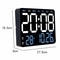 Smart LED Digital Wall Clock With Temperature Display Auto Dimming Silent Alarm 2
