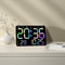Smart LED Digital Wall Clock With Temperature Display Auto Dimming Silent Alarm 0