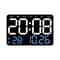 Smart LED Digital Wall Clock With Temperature Display Auto Dimming Silent Alarm 9