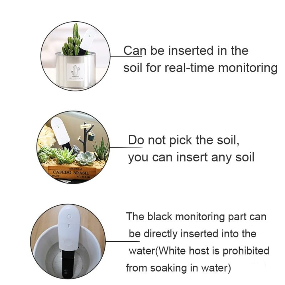 Smart Soil Moisture Meter for Plants & Gardens with Real-Time Water Monitoring