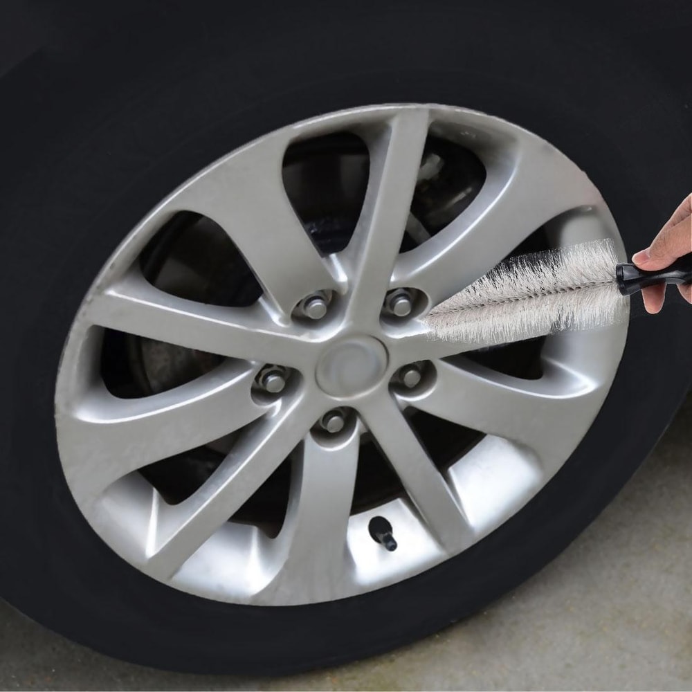 Portable Wheel Cleaning Brush For Car Tires Rims Motorcycle Hubs 0