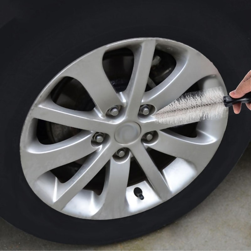 Portable Wheel Cleaning Brush For Car Tires Rims Motorcycle Hubs 0