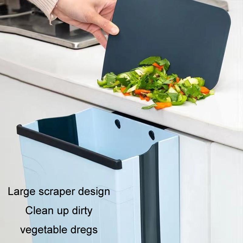 FoldAway Kitchen Cabinet Trash Bin 6L Hanging Kitchen Trash Can For Food Waste Recycling 5