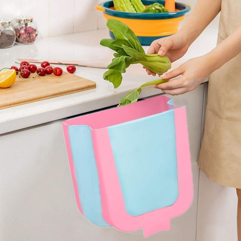 FoldAway Kitchen Cabinet Trash Bin 6L Hanging Kitchen Trash Can For Food Waste Recycling 7
