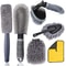 Premium Car Cleaning Brush Set With Tire Scrub Gloves For Wheels Dashboard Interior Detailing 5
