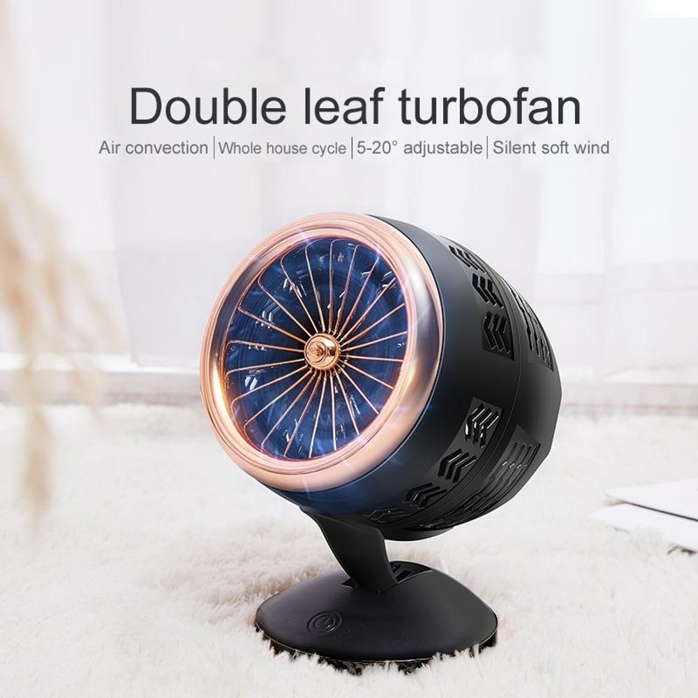 Portable USB Desk Fan Air Circulation Cooler With Quiet 2Speed Adjustable Cooling 4