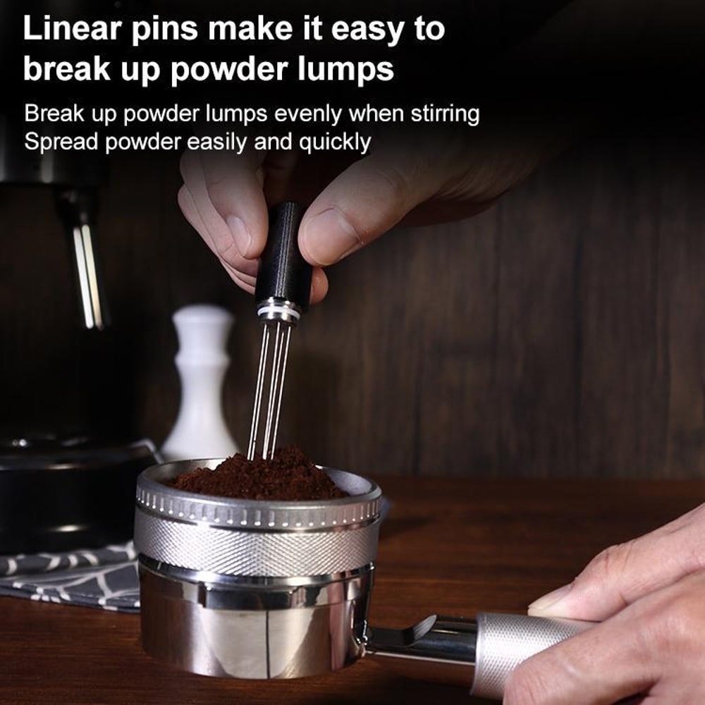 Triangular Mini Espresso Distribution Tool Portable Stainless Steel Coffee Needle Tool for Baristas