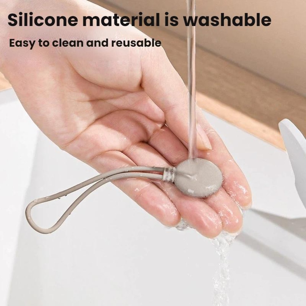Magnetic Silicone Cable Organizer Straps Reusable Cord Holder Set 2PCS