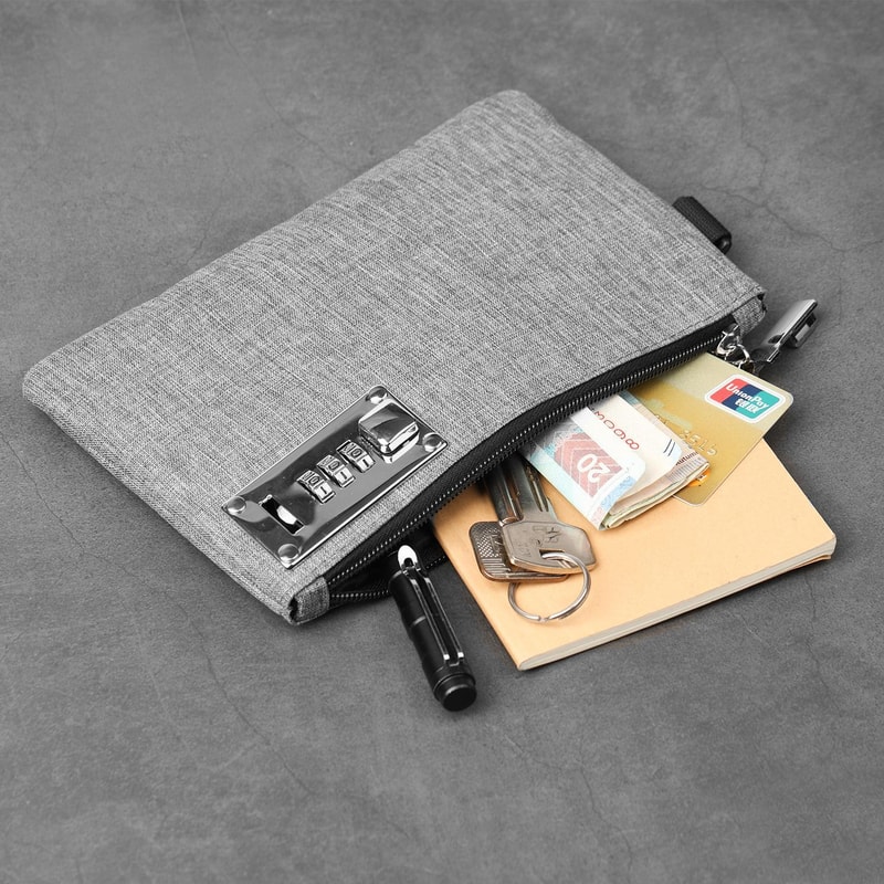Anti Theft Phone Wallet With Combination Lock Card Holder 1