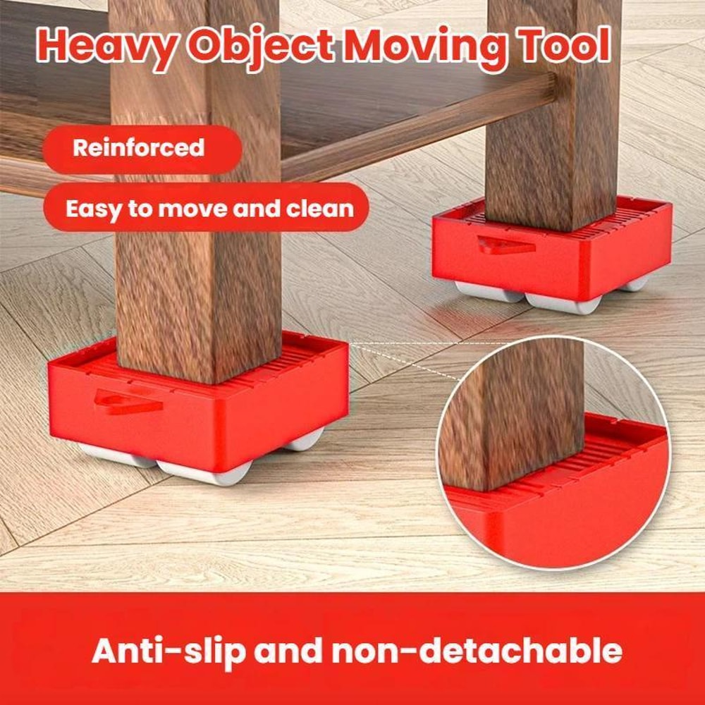 Furniture Moving Tool Set with Silent Wheels & Heavy Duty Lifter