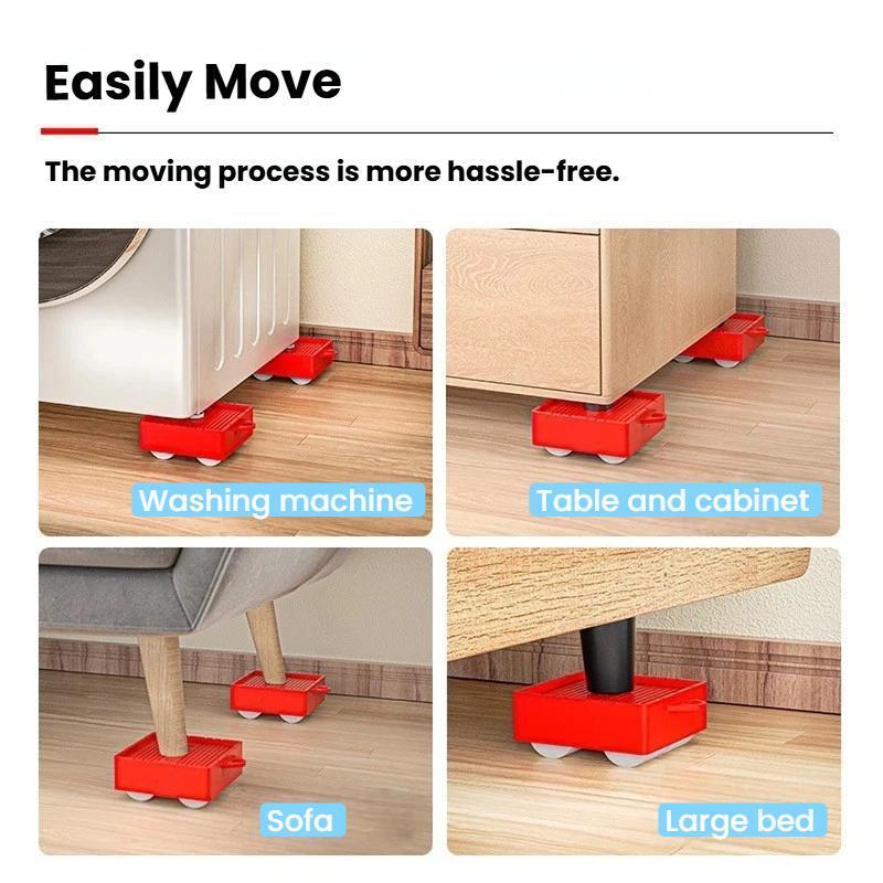Furniture Moving Tool Set with Silent Wheels & Heavy Duty Lifter