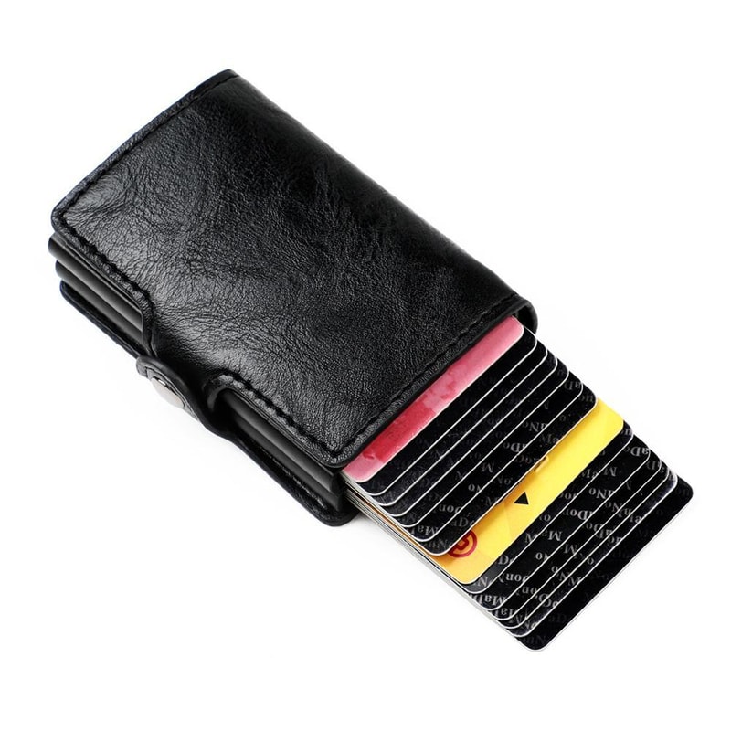 Crazy Horse RFID Aluminum Wallet Card Holder For Men And Women 1