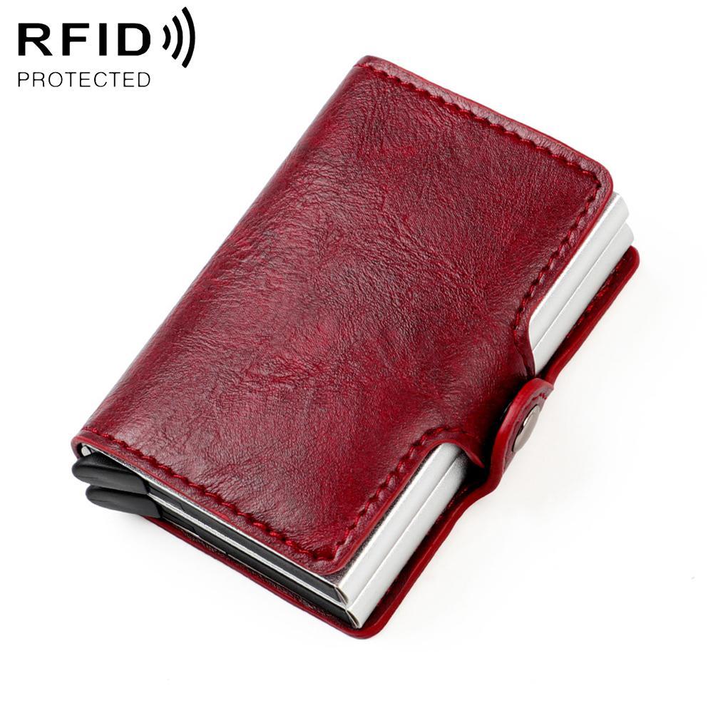 Crazy Horse RFID Aluminum Wallet Card Holder For Men And Women 10