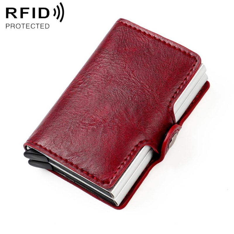 Crazy Horse RFID Aluminum Wallet Card Holder For Men And Women 10