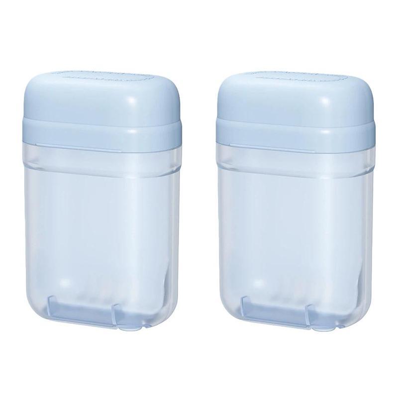 Travel Drain Soap Box with Lid 2pcs Portable Soap Container for Bathroom and Camping