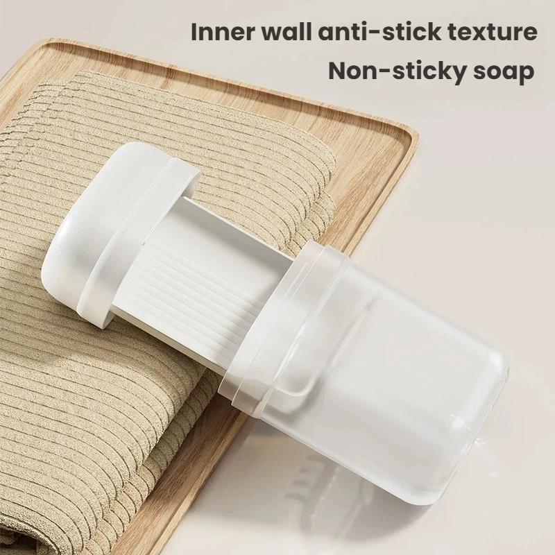 Travel Drain Soap Box with Lid 2pcs Portable Soap Container for Bathroom and Camping
