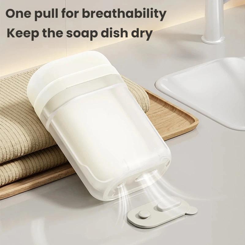 Travel Drain Soap Box with Lid 2pcs Portable Soap Container for Bathroom and Camping