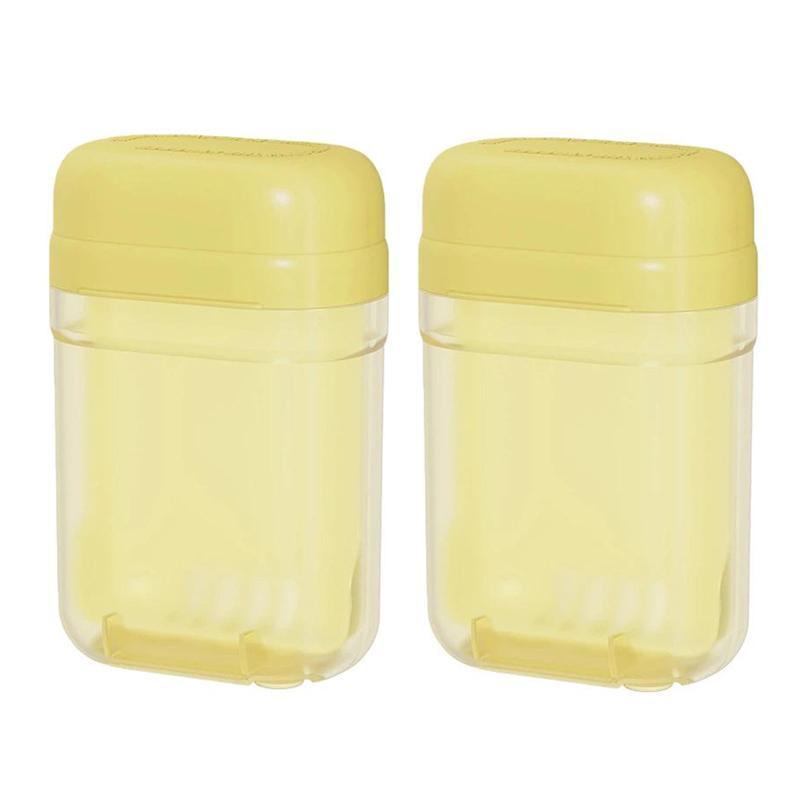 Travel Drain Soap Box with Lid 2pcs Portable Soap Container for Bathroom and Camping