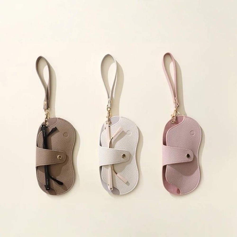 PU Leather Glasses Case With Hanging Strap For Sunglasses Eyewear 1