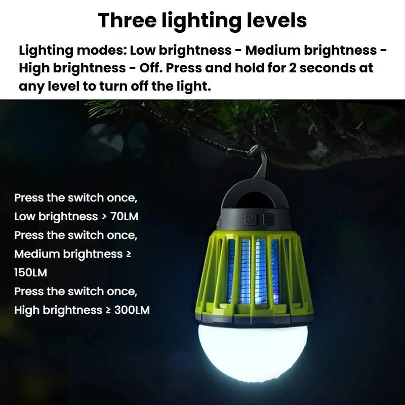 Rechargeable Mosquito Camping Lantern Waterproof USB Hanging Bug Zapper Light 3