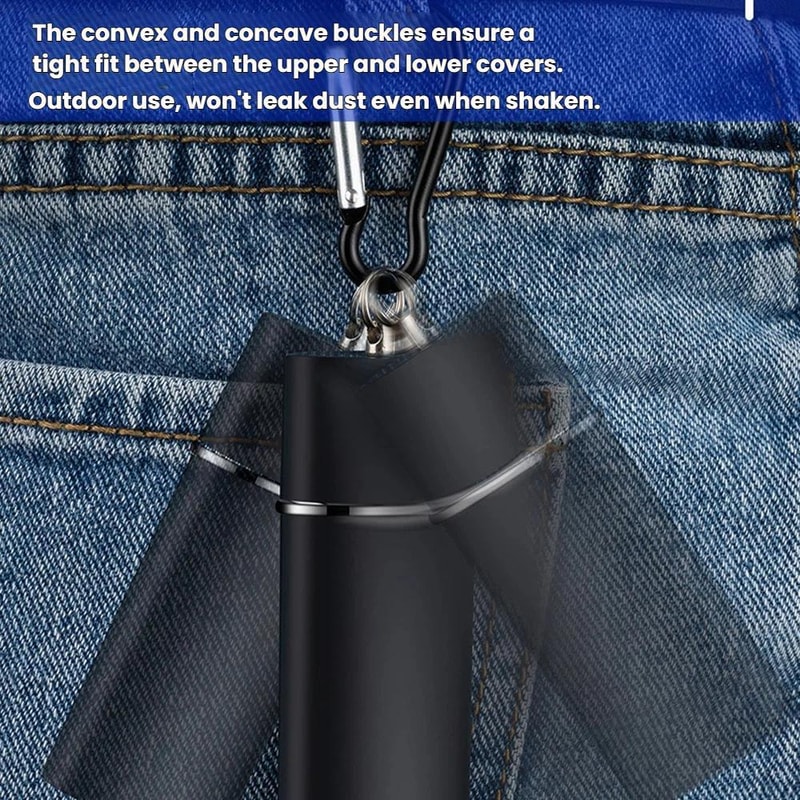 Portable Pocket Ashtray with Slide Drawer Leak-Proof Mini Metal Travel Ashtray
