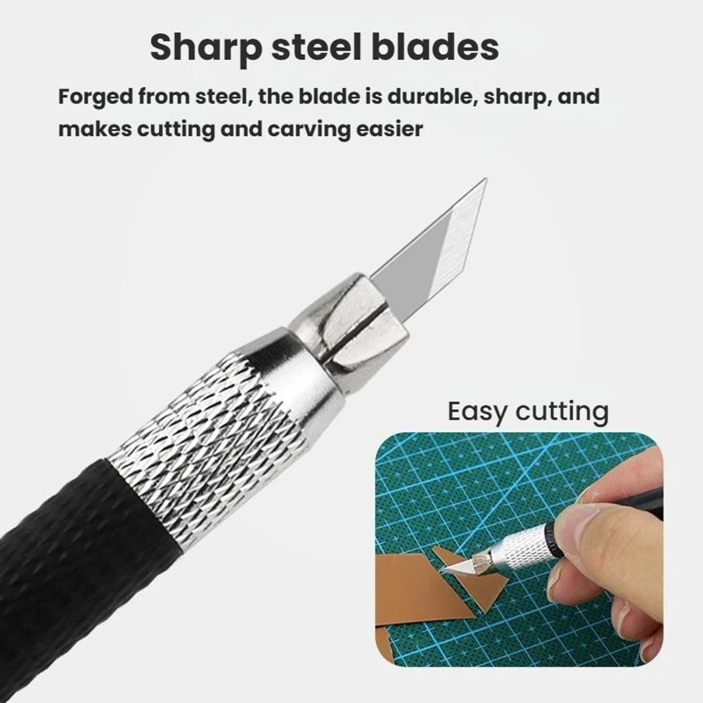 14PCS Rubber Stamp Carving Kit Precision Paper Cutting Knife Set For DIY Crafts Fruit Carving 4