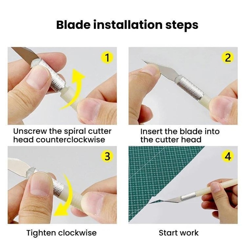 Precision Craft Cutting Knife Set For Paper Cutting Tools And Rubber Stamp Carving 8