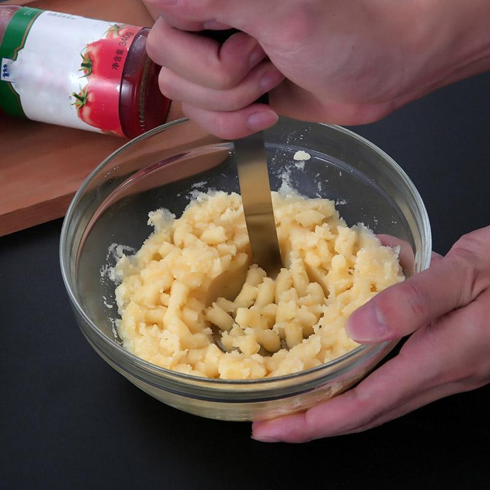 Premium Stainless Steel Potato Masher With Ergonomic Silicone Grip Handle 5