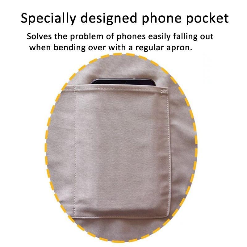 Waterproof Apron With Phone Pocket OilResistant Kitchen Smock 2