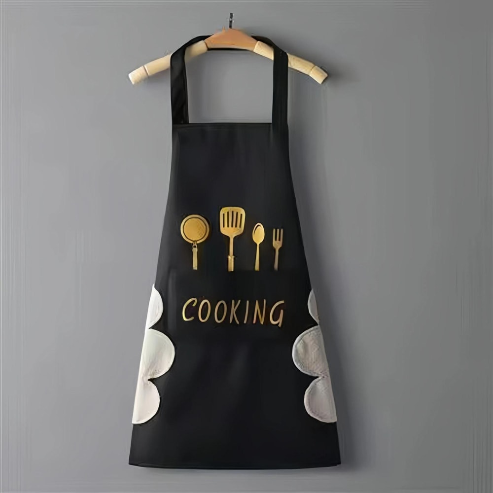 Waterproof Apron With Phone Pocket OilResistant Kitchen Smock 5