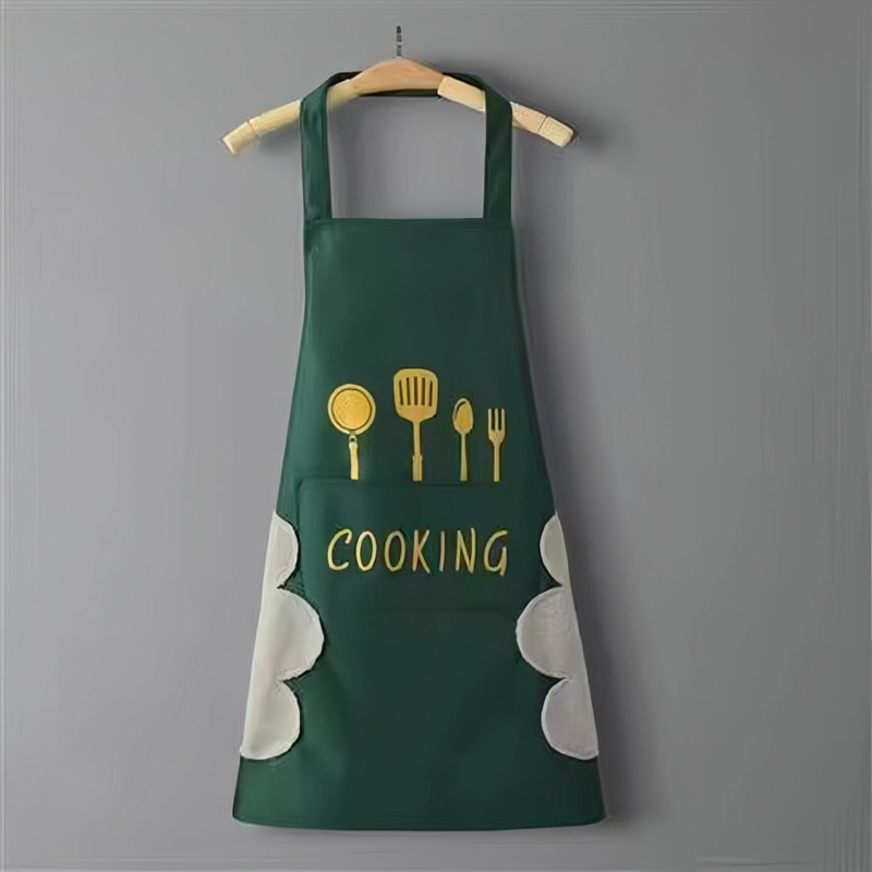 Waterproof Apron With Phone Pocket OilResistant Kitchen Smock 7