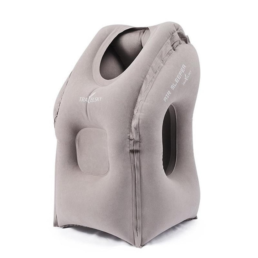 Inflatable Travel Pillow For Airplanes Office Naps Neck Support 0